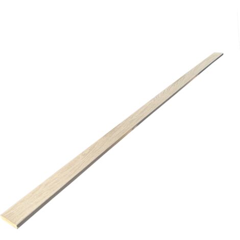 Lot de 5 Plinthes MDF Plaquées Chêne, L.2,23 m x l.7,8 cm x Ep.14 mm