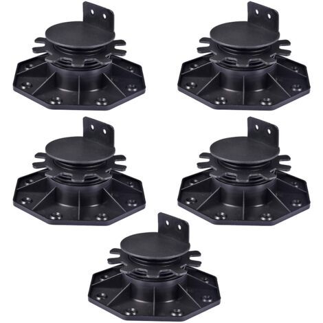 lot De 5 Plots Rglables En Hauteur De 30  60 Mm - Roulements Pour Lames De Terrasse En Bois, Wpc Et Pierre
