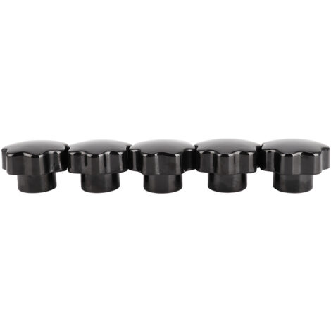 Lot de 5 poignées à molette 7 étoiles avec noyau en laiton pour outils et équipements industriels M10x50