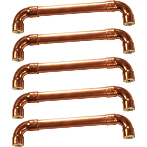 Lot de 5 Poignées en matière Cuivre - Entraxe 160 mm - Ø12 - Arcanaute