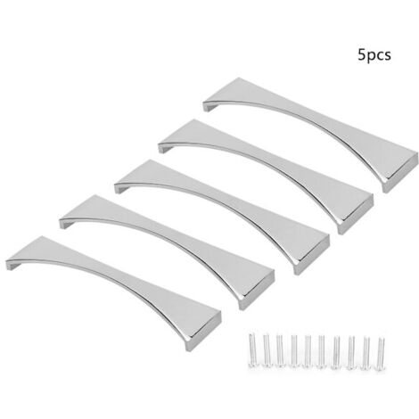 Lot de 5 poignées modernes pour tiroirs et portes d'armoire (Quincaillerie de meuble)