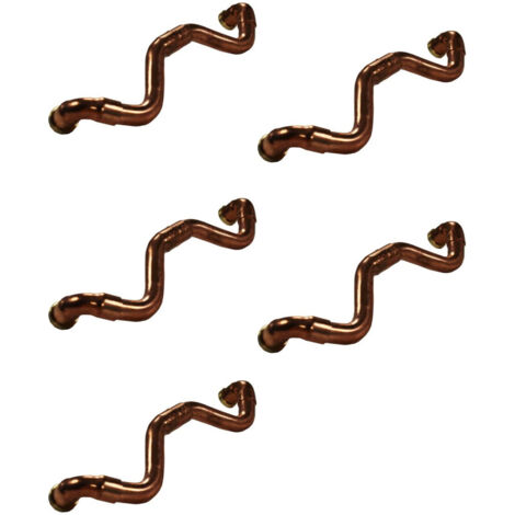 Lot de 5 Poignées Vague en Cuivre - Entraxe 160 mm - Ø12 - Arcanaute