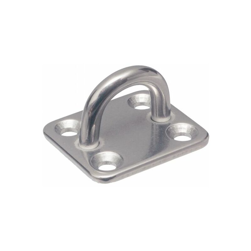 Acton - Lot de 5) Pontet sur platine rectangulaire embouti et soudé - Inox A2 Ø8 mm