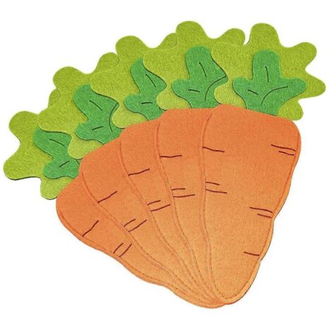 Lot de 5 porte-couverts en forme de carotte pour Pâques, accessoires de rangement pour la table.