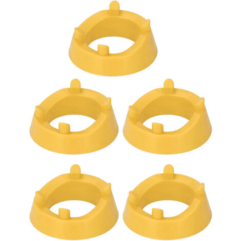 Lot de 5 présentoirs ronds en plastique pour ballons de football, basketball, volleyball et rugby (jaune)
