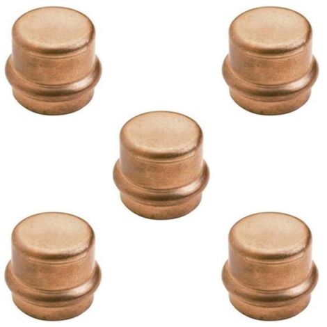 Lot de 5 raccords cuivre à sertir Bouchon Femelle Ø28