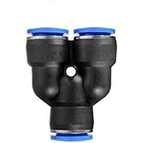 Lot de 5 raccords pneumatiques droits 10 mm à libération rapide pour connexion la tuyauterie d'air - Y-Type Fitting 6mm x 5pcs