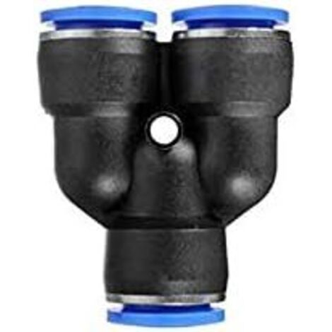 Lot de 5 raccords pneumatiques droits 10 mm à libération rapide pour connexion la tuyauterie d'air - Y-Type Fitting 8mm x 10pcs
