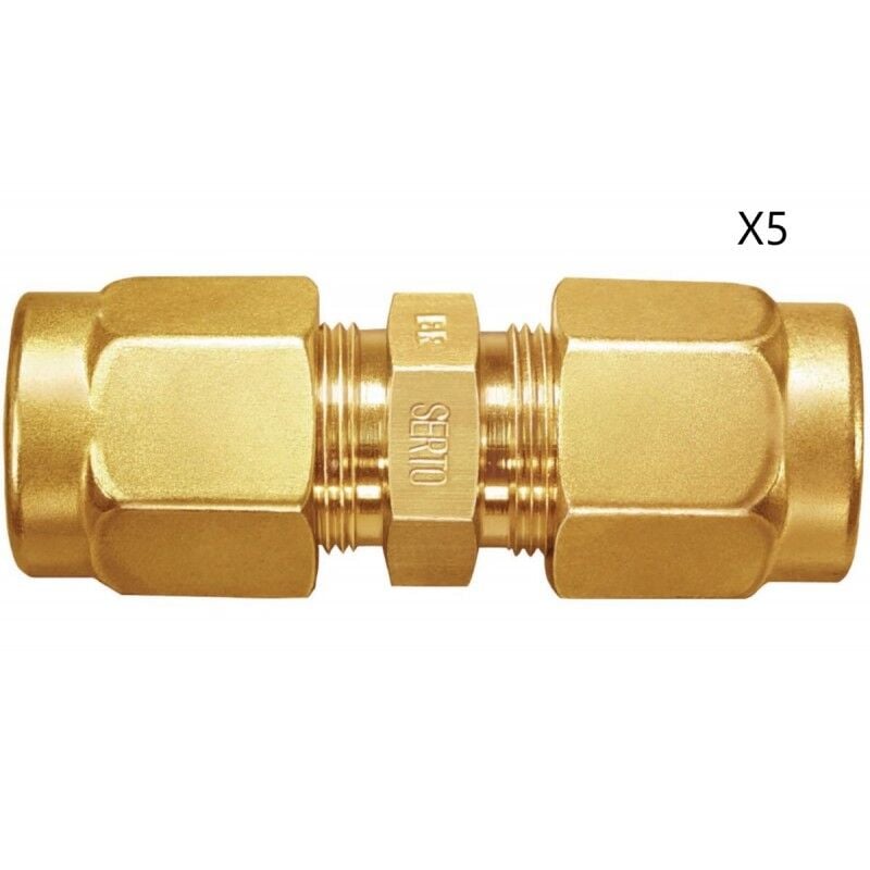 Lot de 5 Raccords Unions Double Serto Avec Douille d'Appui 5/8' - SSO.4100.013