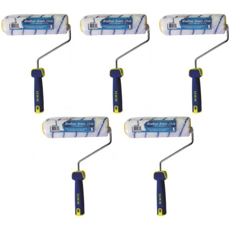 Lot de 5 rouleaux pour application d'enduit ou de peinture - 23 cm