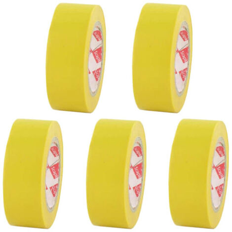 Lot de 5 rubans adhésifs électriques SCAPA - PVC - Jaune - 15mm - 2702J-15