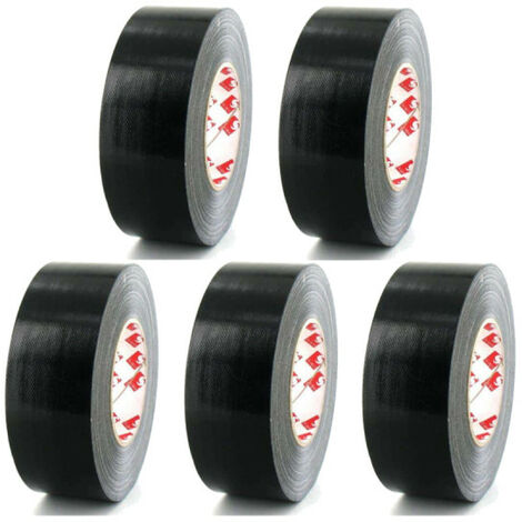 Lot de 5 rubans toiles adhésives SCAPA - Noir - 50mm - 3120-50-noir