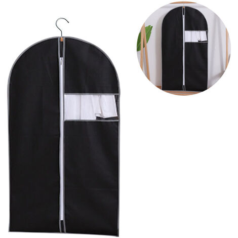 Lot de 5 sacs à vêtements suspendus pour le stockage Breathbale Suit Cover pour Closett Dust Suit Cover Protector avec fermeture éclair pour costume manteau, veste