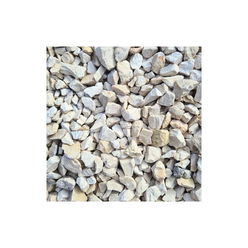 King Matériaux - Lot de 5 sacs de +/- 20 kg - Gravier Blanc 6/16