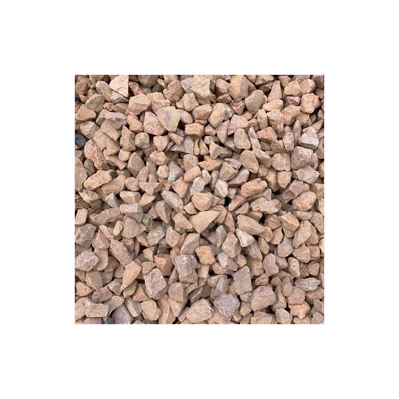 King Matériaux - Lot de 5 sacs de +/- 20 kg - Gravier De Marbre Rose 15/25