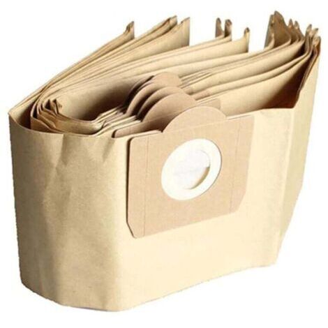 Lot de 5 sacs droits pour aspirateur compatibles avec les modèles Kärcher WD3, WD 3 Premium, WD3200, WD3500P, A2204, A2534, SE4001 et KAR69591300