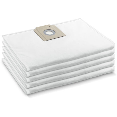 Lot de 5 sacs filtrants non tisses pour aspirateur NT 25, NT 35, NT 45, NT 360, NT 361 Karcher - 69043510