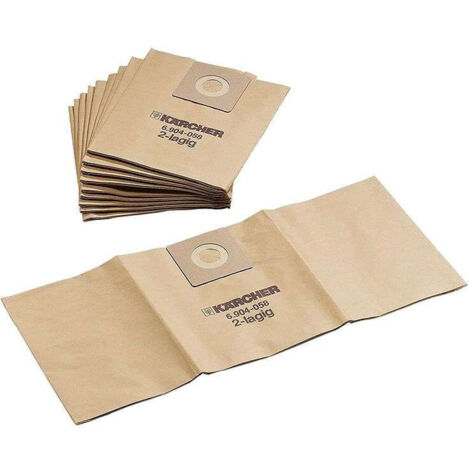 Lot de 5 sacs filtres papier 2 couches L KARCHER 6.904-259.0 pour NT 35/1