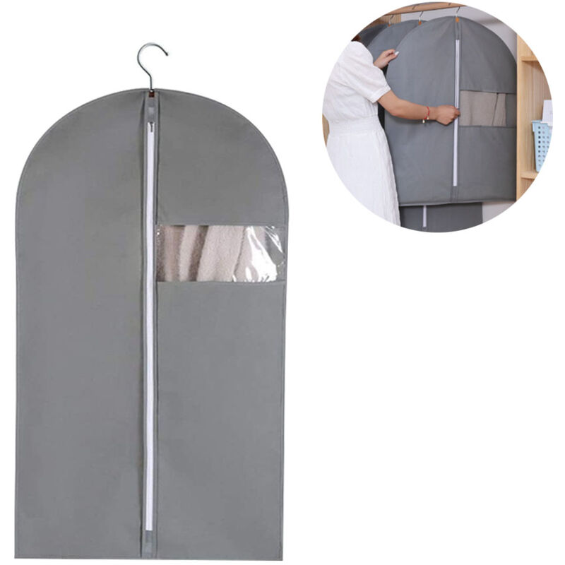 Mowze - Lot de 5 sacs à vêtements suspendus pour le stockage Breathbale Suit Cover pour Closett Dust Suit Cover Protector avec fermeture éclair pour