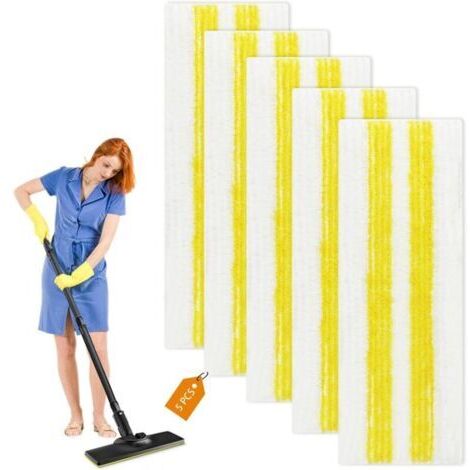 Lot de 5 serpillères universelles compatibles avec SC1, SC2, SC3, SC4, SC5,Chiffon de rechange en microfibre ,Lavables,Pièces de rechange pour tous les sols