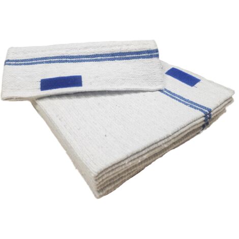Lot de 5 serpillières Gaufrées Auto-Fixantes - 50 x 50 cm - Très absorbantes pour tous type de sols - Fabrication Française