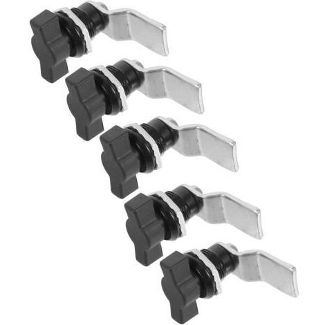 Lot de 5 Serrures à Came pour Boîte à Outils Poignée en T en Alliage de Zinc Loquet Réglable pour Portes D’Armoires et Coffrets D’Équipement Serrure Métallique Résistante aux