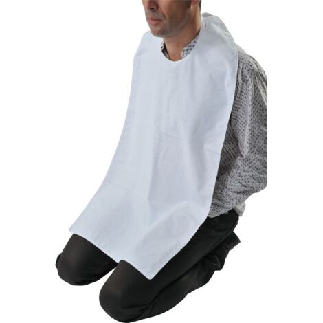 Lot de 5 serviettes adultes intraversables - Blanc