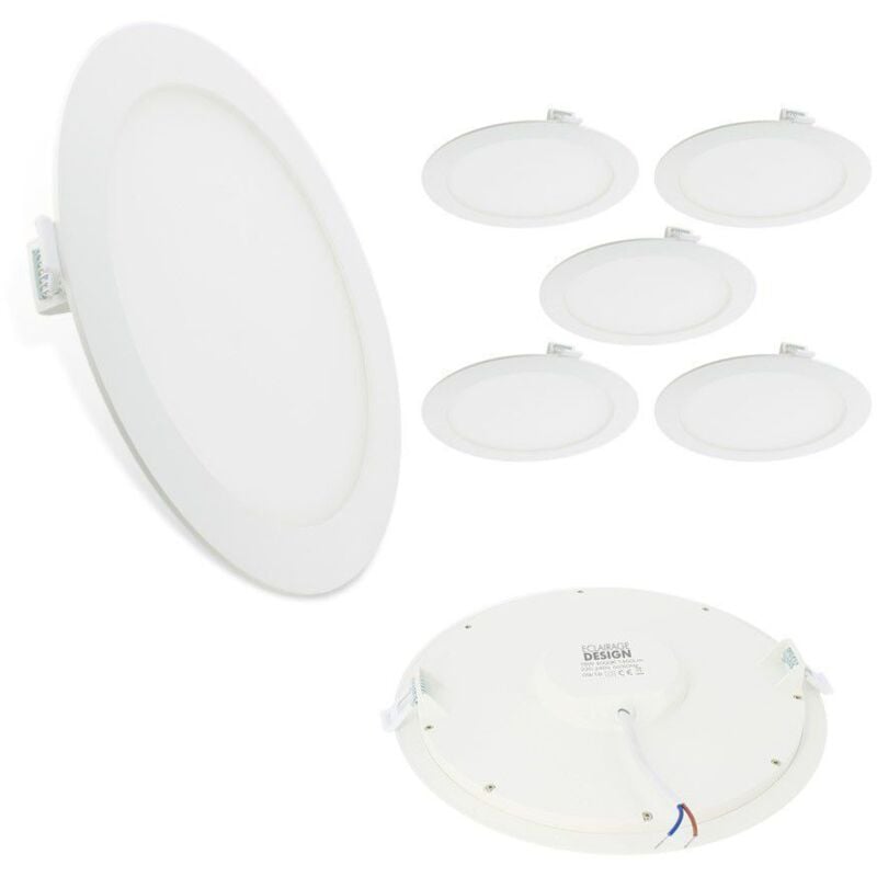 Lot de 5 Spots Encastrables led Extra-Plat 18W Température de Couleur: Blanc neutre 4000K