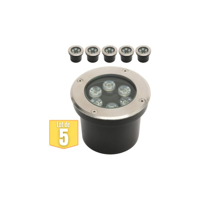 Horoz Electric - Lot de 5 Spots led encastrables étanches 6W 600lm 4000K IP67
