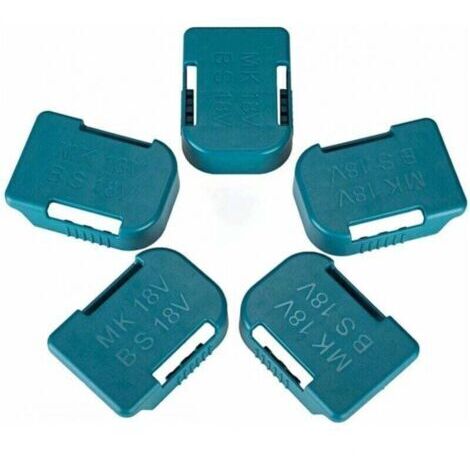 Lot de 5 supports de batterie pour batterie Makita 18 V, également pour support de batterie Bosch 18 V, compatible avec les batteries BL1830 BL1840 BL1850 BL1860 BAT609 BAT622