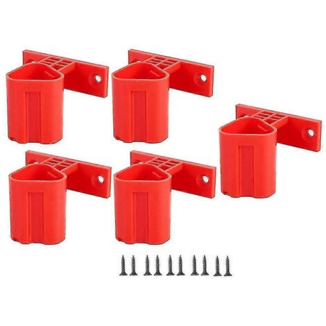 Lot de 5 supports de rangement pour batteries Li-ion, avec fixation et boucle, compatibles Ma-kita/mil-waukee/bo