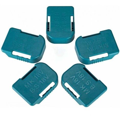 Lot de 5 supports pour batteries lithium-ion 18 V, compatible avec les batteries Makita 18 V ainsi qu’avec les batteries Bosch 18 V, prenant en charge les modèles BL1830, BL1840, BL1850, BL1860, BAT60