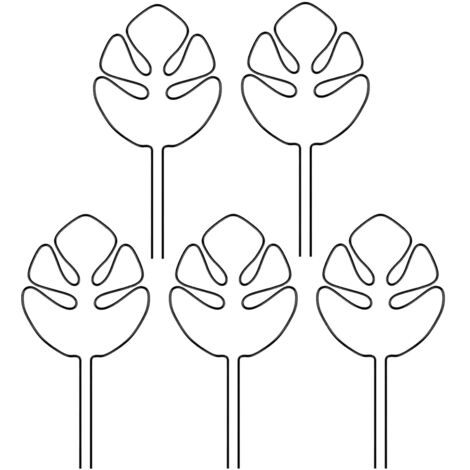 Lot de 5 supports pour tiges de plantes - Stabilisateurs et pinces de maintien, conception unique pour les plantes grimpantes, ensemble de pinces en bambou en forme de carapace de tortue, support idéa