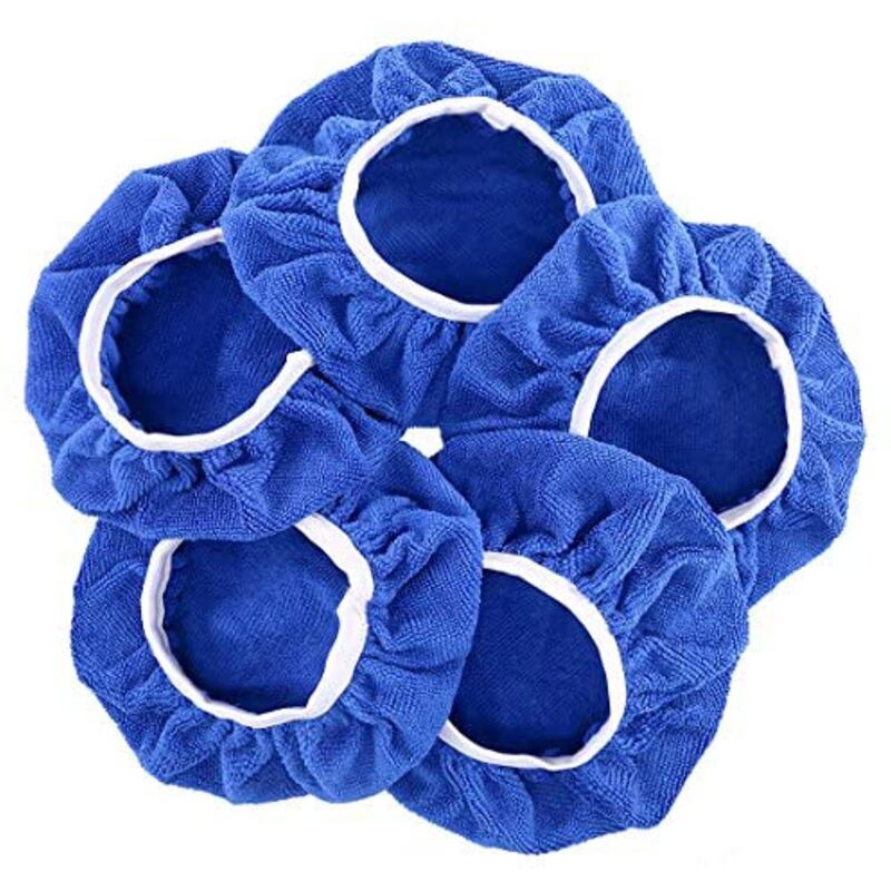 Lot de 5 tampons de polissage de voiture en microfibre douce de 22,9 à 25,4 cm pour polisseuse de voiture de 22,9 cm et 25,4 cm