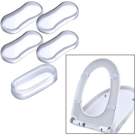 Lot de 5 tampons de rechange en silicone pour siège de toilette - Pour maison, hôtel, école, salle de bain