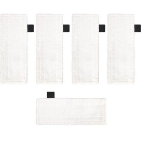 Lot de 5 tampons en microfibre pour sol compatibles avec les nettoyeurs vapeur Karcher EasyFix SC2 SC3 SC4, tampons de rechange pour balai vapeur, accessoires de nettoyage