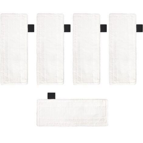 Lot de 5 tampons en microfibre pour sol compatibles avec les nettoyeurs vapeur Karcher EasyFix SC2 SC3 SC4, tampons de rechange pour balai vapeur, accessoires de nettoyage