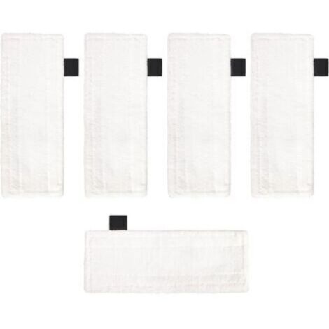 Lot de 5 tampons en microfibre pour sol compatibles avec les nettoyeurs vapeur Karcher EasyFix SC2 SC3 SC4, tampons de rechange pour balai vapeur, accessoires de nettoyage
