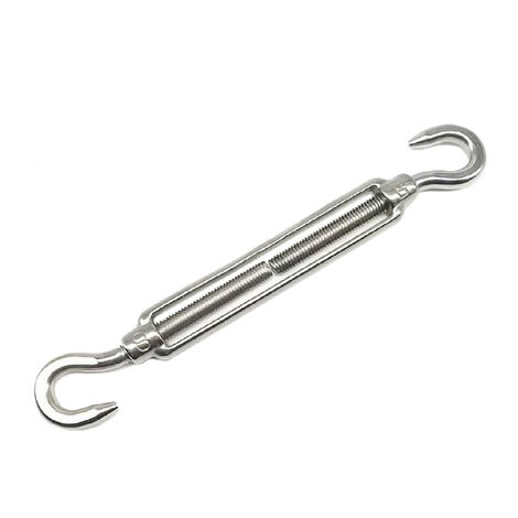 Lot de 5 tendeurs de fil réglables en acier inoxydable - Double crochets - M5 - Linxor