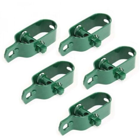 Lot de 5 tendeurs en acier galvanisé plastifié N°3 pour fil de grillage ou autre Vert