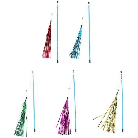 Lot de 5 tiges de taquinerie pour chat domestique