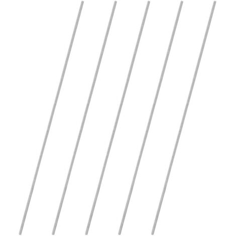 Lot de 5 tiges entièrement filetées, M5 x 400 mm, filetage à droite en acier inoxydable 304, pour boulons d'ancrage/pinces/étriers de fixation de meubles, vis à filetage métrique
