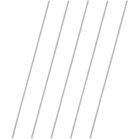 Lot de 5 tiges entièrement filetées, M5 x 400 mm, filetage à droite en acier inoxydable 304, pour boulons d'ancrage/pinces/étriers de fixation de meubles, vis à filetage métrique