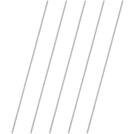 Lot de 5 tiges entièrement filetées, M5 x 400 mm, filetage à droite en acier inoxydable 304, pour boulons d'ancrage/pinces/étriers de fixation de meubles, vis à filetage métrique
