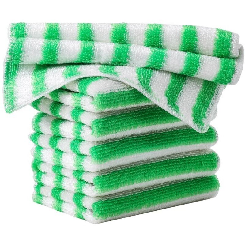 Lot de 5 torchons de cuisine en fibre de bambou, serviettes de nettoyage, chiffons anti-poussière, torchons absorbants, serviettes de nettoyage