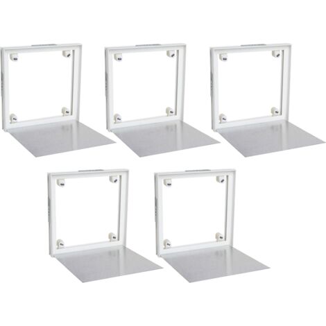 Lot de 5 trappes de visite à carreler Semin - 200 mm x 200 mm - spécial accès sous baignoire - pièces humides et salle de bain