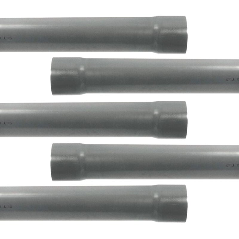 5 Tubes pvc évacuation NF-Me prémanchonné - diamètre 63 mm - 4 mètres - ép. 3,0 mm Arcanaute