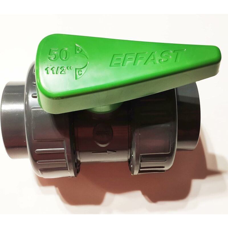 Lot de 5 Vannes pvc Pression PN16 Piscine Codital Poignée Verte 50mm 5cm 1p1/2