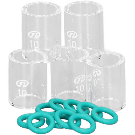 Lot de 5 verres de soudure avec 10 joints toriques pour postes WP 9 20 25 17 18 26, consommables soudage