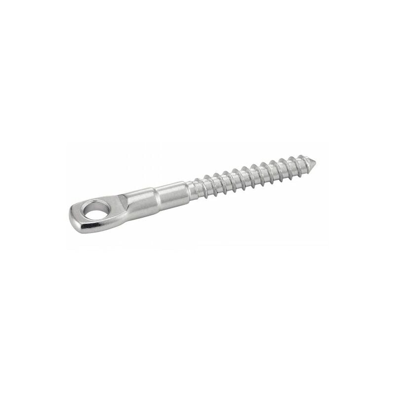 Lot de 5) Vis à œil - Filetage bois - Inox A4 ØFiletage 6mm x L66mm